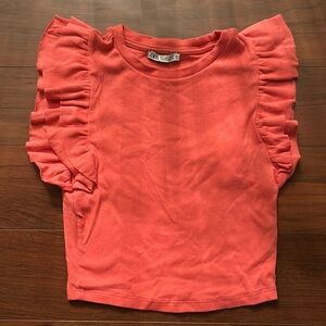 Women’s Zara ruffle sleeve shirt size:M